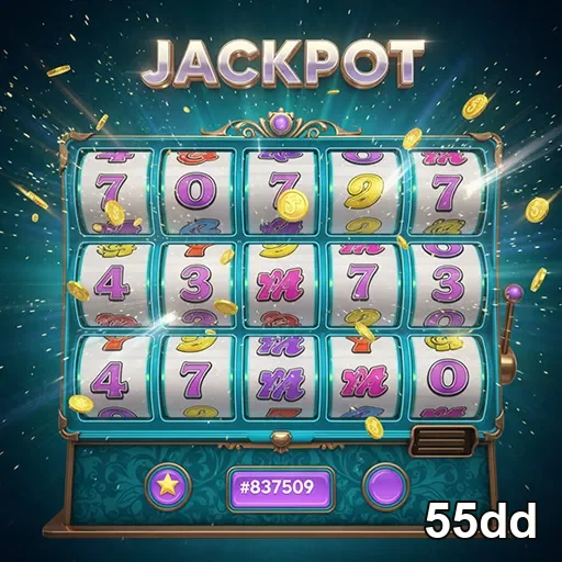 Tela de slots na 55dd com jogabilidade intuitiva